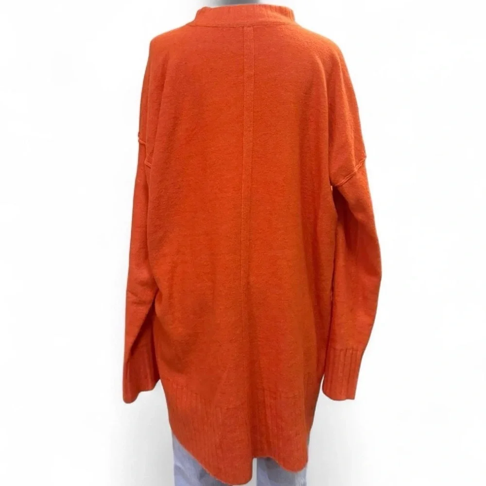 Free People Slouchy Knit Pullover Sz S Orange Boho Cozy - Picture 6 of 6